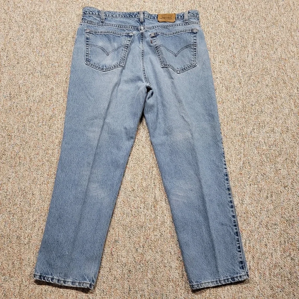 Vintage Levis 540 Jeans Mens 36x29‎ Relaxed Fit Leather Tab Denim USA Distressed